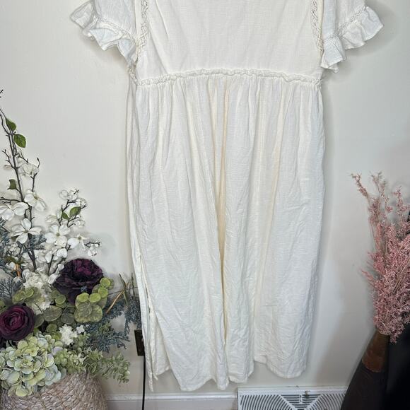 FREE PEOPLE Free-est La Vie Maxi Dress Ivory Cream Sz S {3N39} - Picture 5 of 10